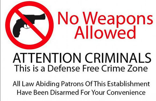 No weapons allowed