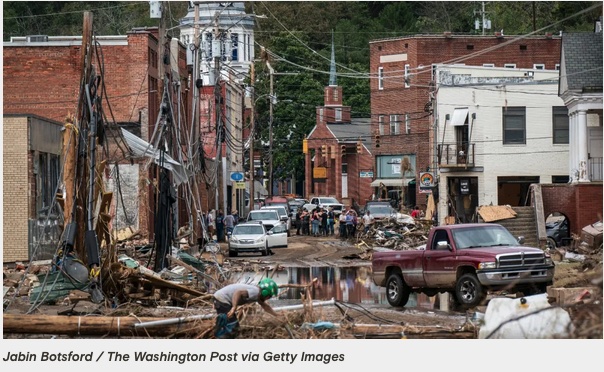 Destruction after Hurricane Helene